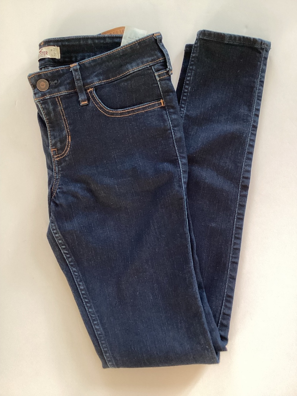Hollister Dark Wash Low Rise Skinny Jeans W27 L31 - Picture 1 of 11